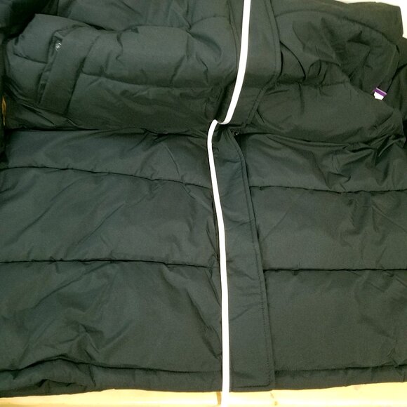 London Fog - Long Puffer Jacket Faux Fur Collar Removable Hood Size XXL Black - Picture 5 of 15